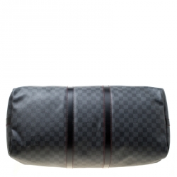Pre Owned Louis Vuitton Damier Graphite Canvas Keepall Bandouliere 55 Bag
