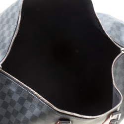 Pre Owned Louis Vuitton Damier Graphite Canvas Keepall Bandouliere 55 Bag