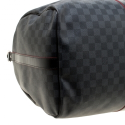 Pre Owned Louis Vuitton Damier Graphite Canvas Keepall Bandouliere 55 Bag