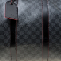 Pre Owned Louis Vuitton Damier Graphite Canvas Keepall Bandouliere 55 Bag