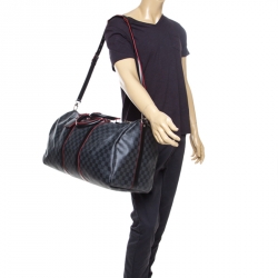 Pre Owned Louis Vuitton Damier Graphite Canvas Keepall Bandouliere 55 Bag