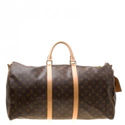 Louis Vuitton Monogram Canvas Keepall Bandouliere 55 Bag