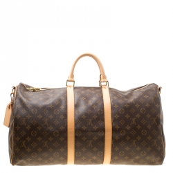 Louis Vuitton Monogram Canvas Keepall Bandouliere 55 Bag