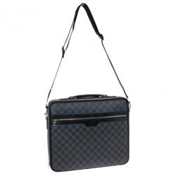 Pre Owned Louis Vuitton Black Damier Ebene Canvas Steeve Messenger