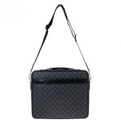 Pre Owned Louis Vuitton Black Damier Ebene Canvas Steeve Messenger