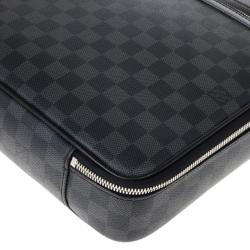 Pre Owned Louis Vuitton Black Damier Ebene Canvas Steeve Messenger