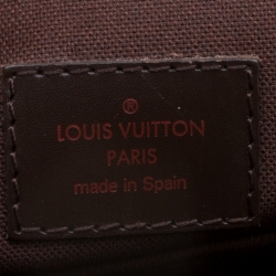 Pre Owned Louis Vuitton Brown Damier Ebene Canvas PM Brooklyn Messenger Bag