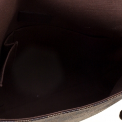 Pre Owned Louis Vuitton Brown Damier Ebene Canvas PM Brooklyn Messenger Bag