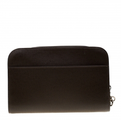 مملوكة م سبقًا Louis Vuitton Terre Taiga Leather Pochette Baikal Clutch