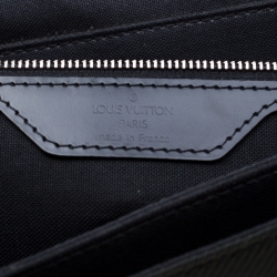 Louis Vuitton Black Fabric and Taiga Leather Saratov GM Messenger Bag