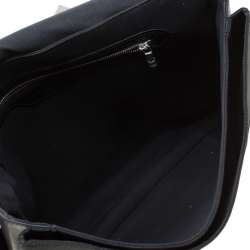 Louis Vuitton Black Fabric and Taiga Leather Saratov GM Messenger Bag