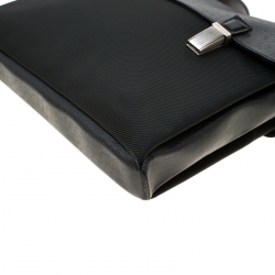 Louis Vuitton Black Fabric and Taiga Leather Saratov GM Messenger Bag