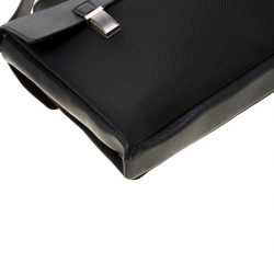 Louis Vuitton Black Fabric and Taiga Leather Saratov GM Messenger Bag