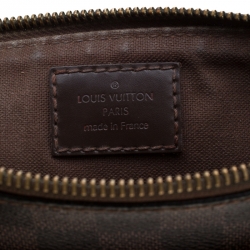 Pre Owned Louis Vuitton Damier Ebene Brooklyn Pochette Plate Bag
