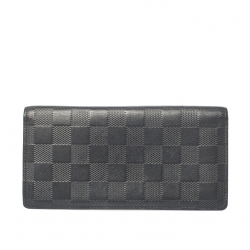 Louis Vuitton Damier Infini Brazza Long Wallet Black Leather 6LV525C For  Sale at 1stDibs