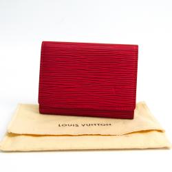 Pre Owned Louis Vuitton Rouge Epi Leather Business Card Case