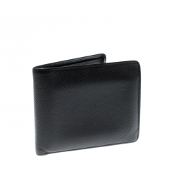 مملوكة مسبقًا Louis Vuitton Black Taiga Leather Wallet
