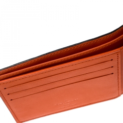 Pre Owned Louis Vuitton Orange Damier Infini Leather Slender Wallet
