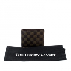 Louis Vuitton Damier Ebene Canvas Florin Wallet
