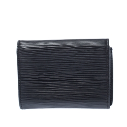 مملوكة مسبقًا Louis Vuitton Black Epi Leather Business Card Holder
