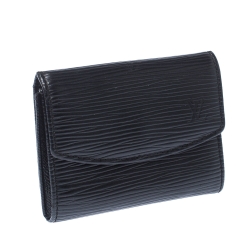 مملوكة مسبقًا Louis Vuitton Black Epi Leather Business Card Holder