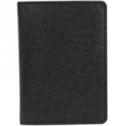 Louis Vuitton Black Taiga Leather Card Case