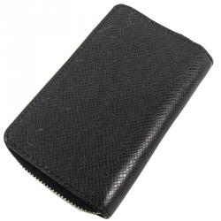 Louis Vuitton Noir Taiga Leather Vertical Zippy Coin Purse