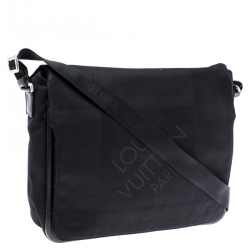 Pre Owned Louis Vuitton Black Damier Geant Canvas Messenger Bag
