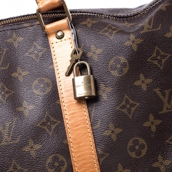 مملوكة مسبقًا Louis Vuitton Monogram Canvas Keepall Bandouliere 55 Bag