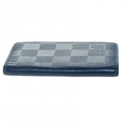 Pre Owned Louis Vuitton Blue Damier Infini Leather Pocket Organizer 