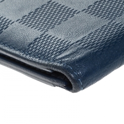 Pre Owned Louis Vuitton Blue Damier Infini Leather Pocket Organizer 