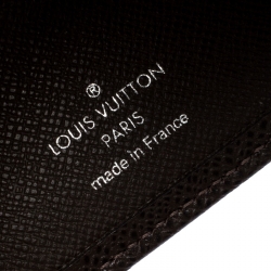 Pre Owned Louis Vuitton Brown Taiga Leather Multiple Wallet