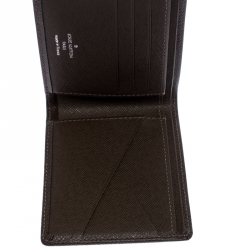 Pre Owned Louis Vuitton Brown Taiga Leather Multiple Wallet