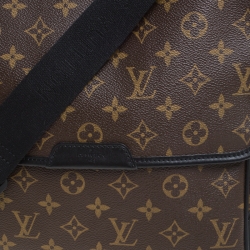 Pre Owned Louis Vuitton Monogram Macassar Canvas Bass MM Messenger Bag