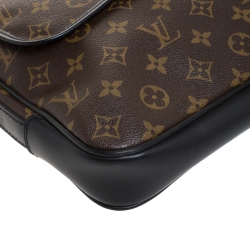 Pre Owned Louis Vuitton Monogram Macassar Canvas Bass MM Messenger Bag