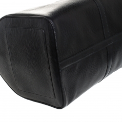 Pre Owned Louis Vuitton Black Epi Leather Keepall 55