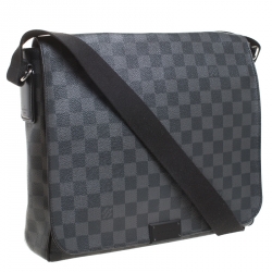 Pre Owned حقيبة لوي فيتون ديستريكت كانفاس غرافيت دامييه MM