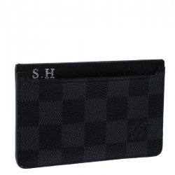 Pre Owned Louis Vuitton Damier Graphite Canvas Neo Porte Cardholder