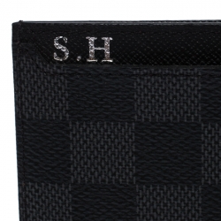 Pre Owned Louis Vuitton Damier Graphite Canvas Neo Porte Cardholder