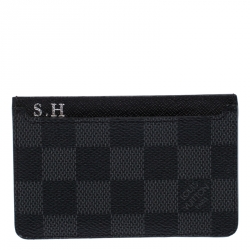Pre Owned Louis Vuitton Damier Graphite Canvas Neo Porte Cardholder