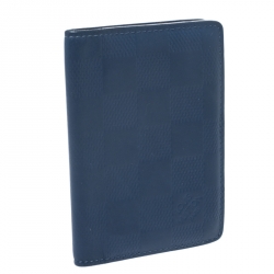 مملوكة مسبقًا Louis Vuitton Blue Damier Infini Leather Pocket Organizer 