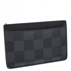 Pre Owned Louis Vuitton Black Damier Graphite Canvas Neo Porte Cartes Card Holder