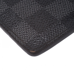 Pre Owned Louis Vuitton Black Damier Graphite Canvas Neo Porte Cartes Card Holder