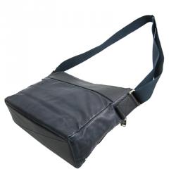 Louis Vuitton Navy Leather Messenger Bag