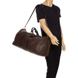 Louis Vuitton Damier Ebene Canvas Keepall Bandouliere 55