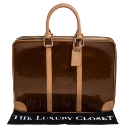 Pre Owned حقيبة عمل لوي فيتون فاندام فيرنيه مونوغرامي برونزية