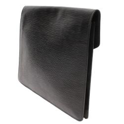 مملوكة مسبقًا Louis Vuitton Noir Epi Leather Porte Documents Senateur Document Case
