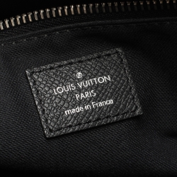Pre Owned Louis Vuitton Black Taiga Leather Roman PM Bag 
