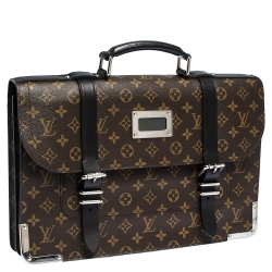 Louis Vuitton Monogram Maccassar Canvas and Leather Larry Briefcase