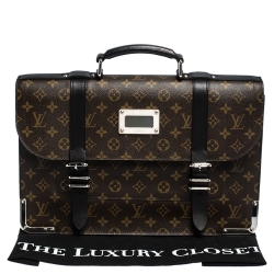 Louis Vuitton Monogram Maccassar Canvas and Leather Larry Briefcase
